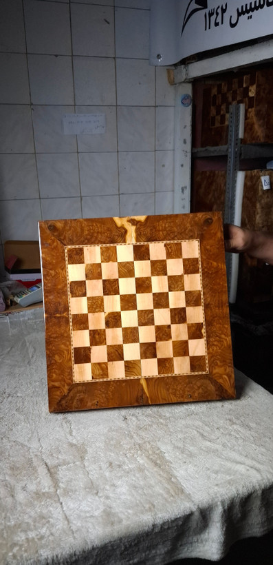 تخته نرد پشت شطرنجی چوب سنجد کار سنندج
