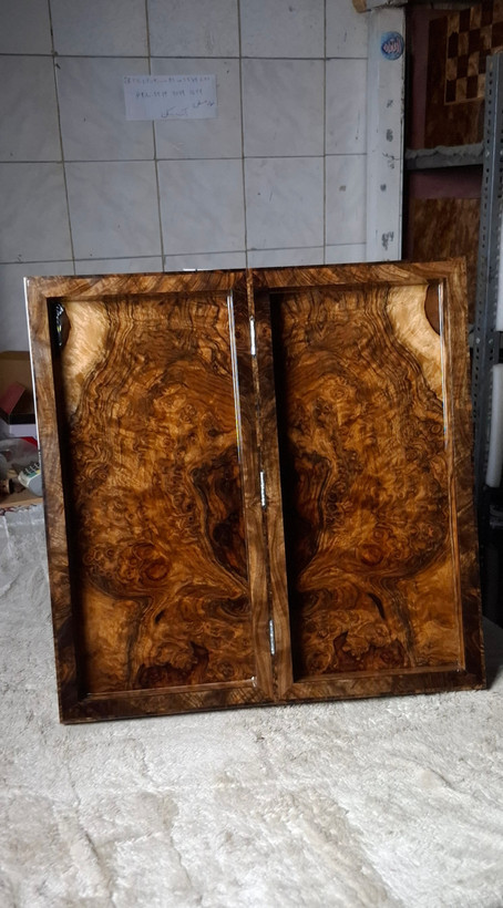 تخته نرد پشت شطرنجی گره و جوش چوب گردو