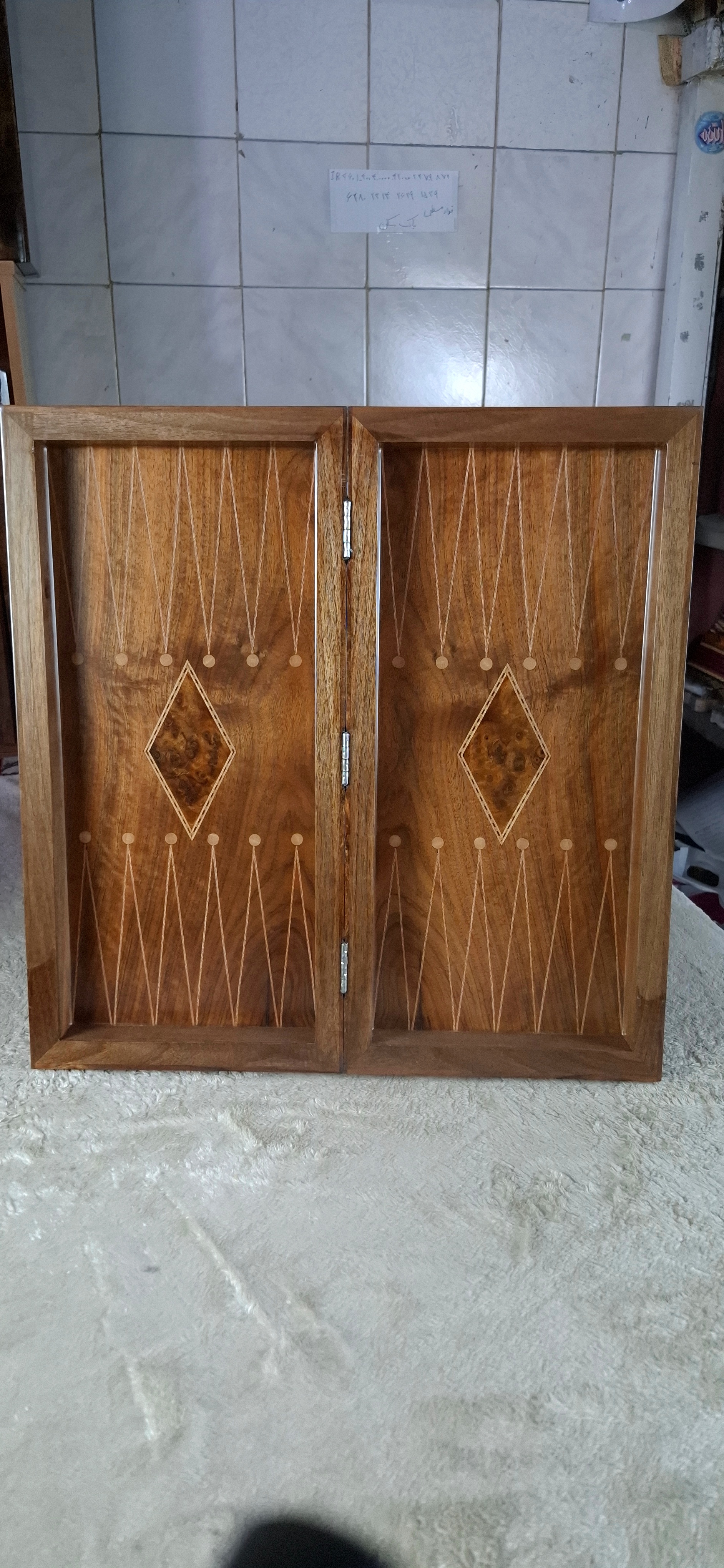 تخته نرد تک بازی طرح لوزی سنندج